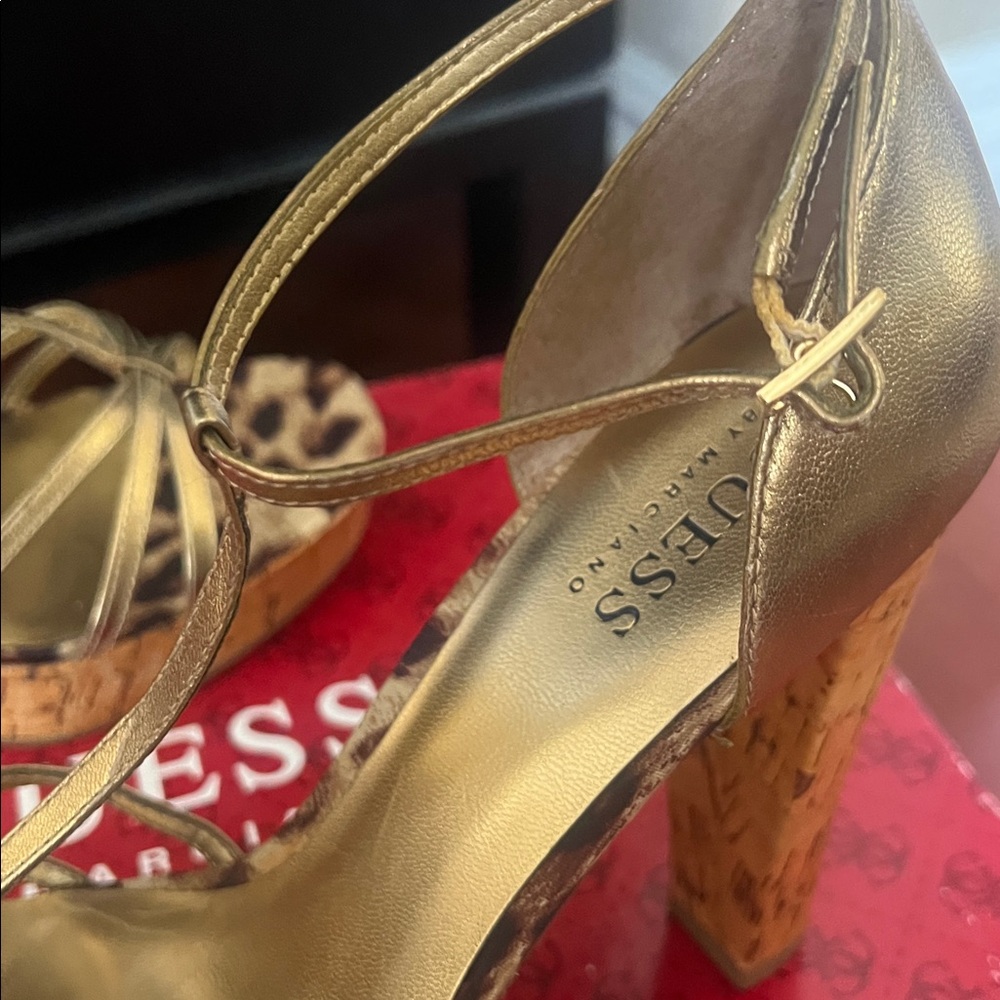 Guess Gold Heels - Picture 3 of 8